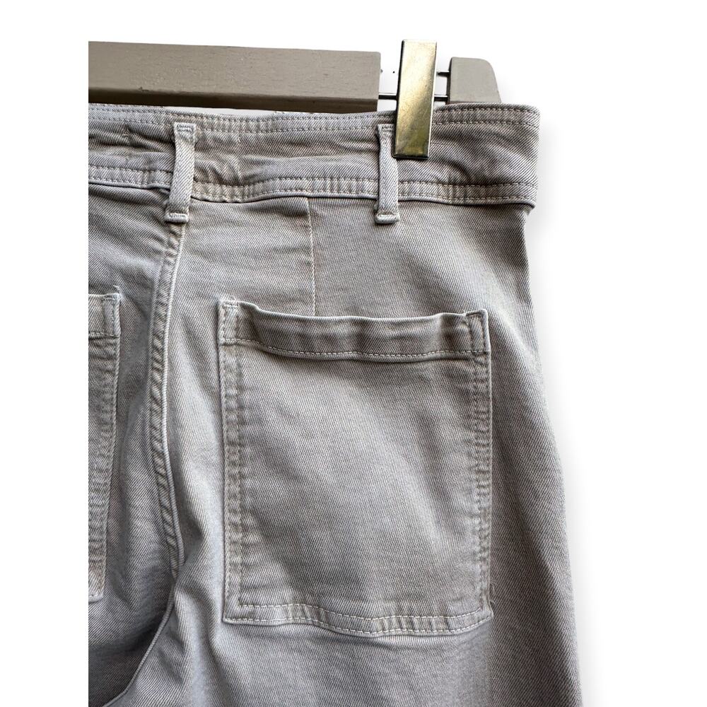 Zara High Rise Wide Leg Jeans Size 6, Tan Khaki - Picture 6 of 10
